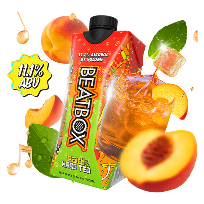 Beatbox Peach Hard Tea 500ml 11.1% ABV Wine-Based