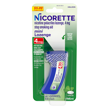 Nicorette Stop Smoking Aid Nicotine Mini Mint Lozenges 4mg 20ct