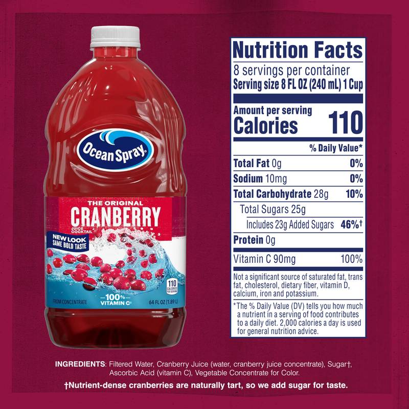 Ocean Spray Cranberry Juice Cocktail 64oz Btl - Ocean Spray – BevMo!