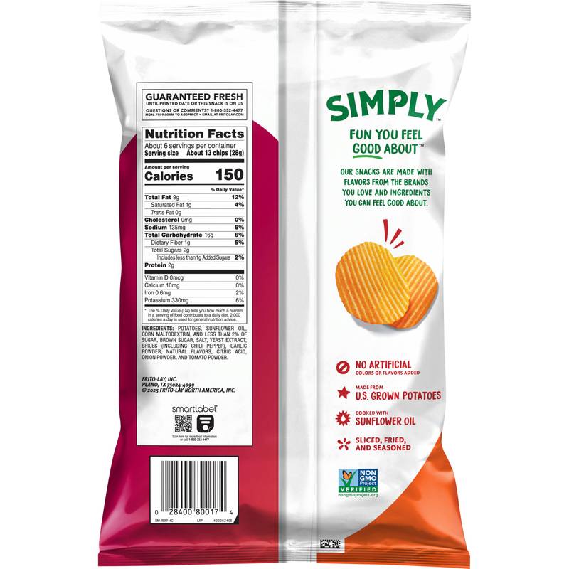 Simply Ruffles Hot & Spicy 5.5oz 