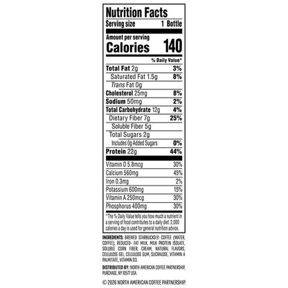 Starbucks Coffee & Protein Drink Classic Caffe 12oz Btl