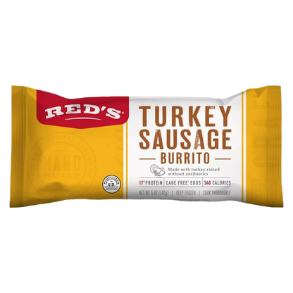 Red's Turkey Sausage Egg & Three Cheese Burrito, 5oz