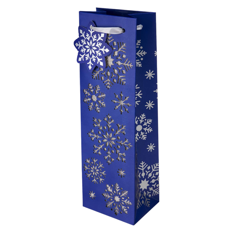 Diecut Snowflake Single-bottle Wine Bag