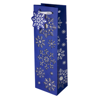 Diecut Snowflake Single-bottle Wine Bag