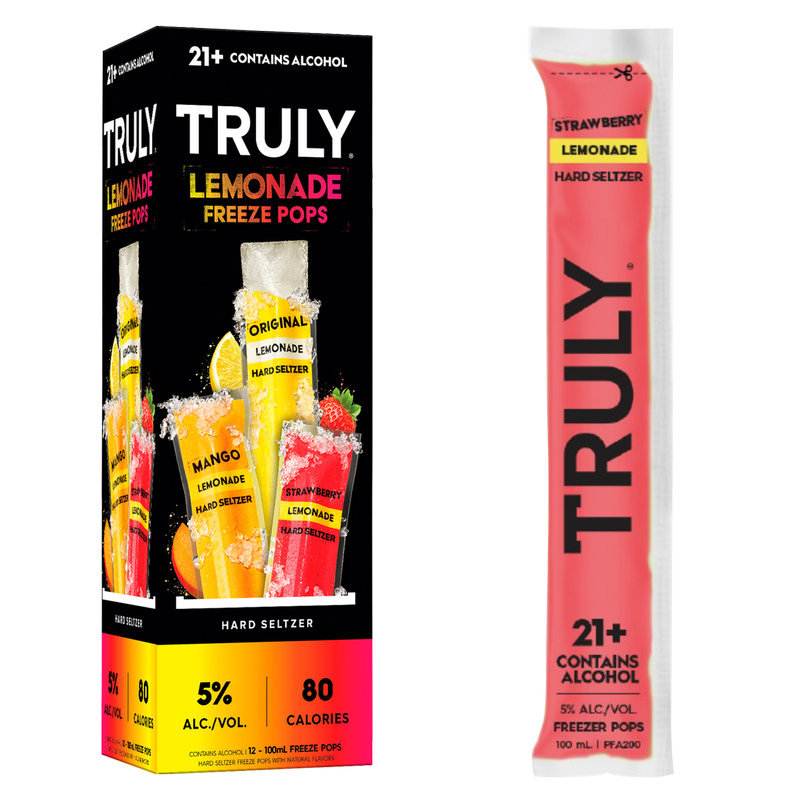 TRULY Hard Seltzer Lemonade Iced Pops 12pk 100ml Sleeve 5.0% ABV