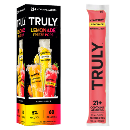 TRULY Hard Seltzer Lemonade Iced Pops 12pk 100ml Sleeve 5.0% ABV