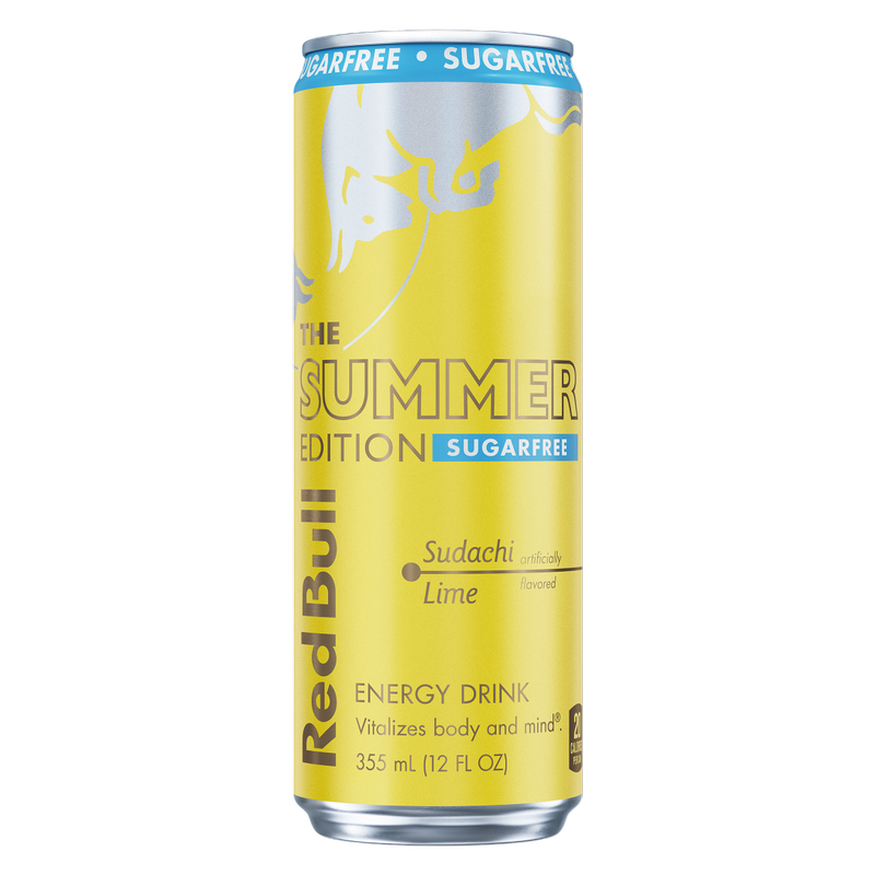 Red Bull Sugar Free Summer Edition Sudachi Lime Energy Drink 12oz Can