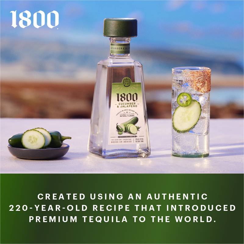1800 Cucumber & Jalapeño Tequila 750ml (70 Proof) - 1800 – BevMo!