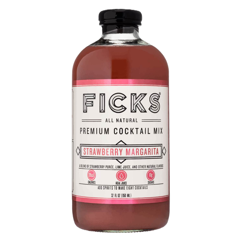 Ficks Strawberry Margarita Mix 32oz Bottle