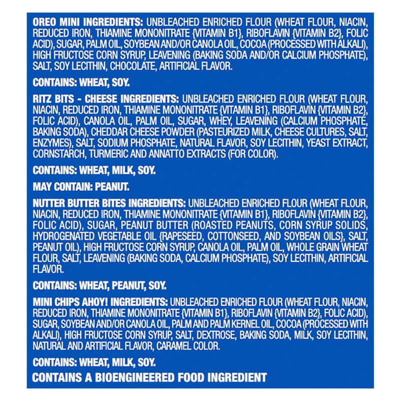 Nabisco Classic Mix Variety Pack, OREO, CHIPS AHOY!, Nutter Butter, RITZ Bits Cheese, 20 Snack Packs