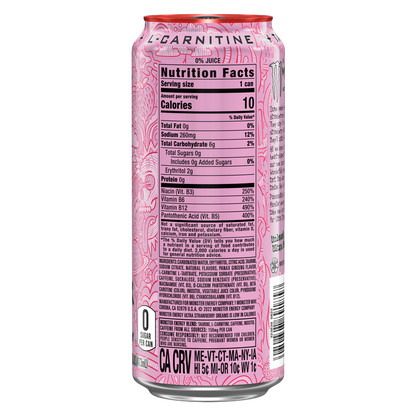 Monster Energy Ultra Strawberry Dreams Energy Drink 16oz Can