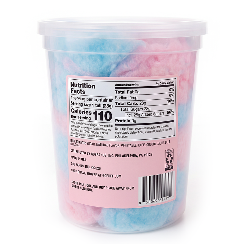 Crave Shoppe Blue Raspberry & Cherry Swirl Cotton Candy 1oz