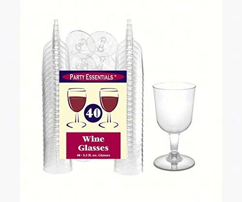 Plastic Wine Glass 5.5oz 40ct