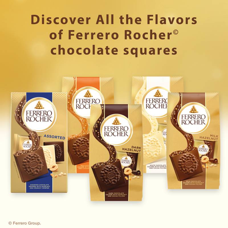 Ferrero Rocher Milk Chocolate Squares, 3.7oz