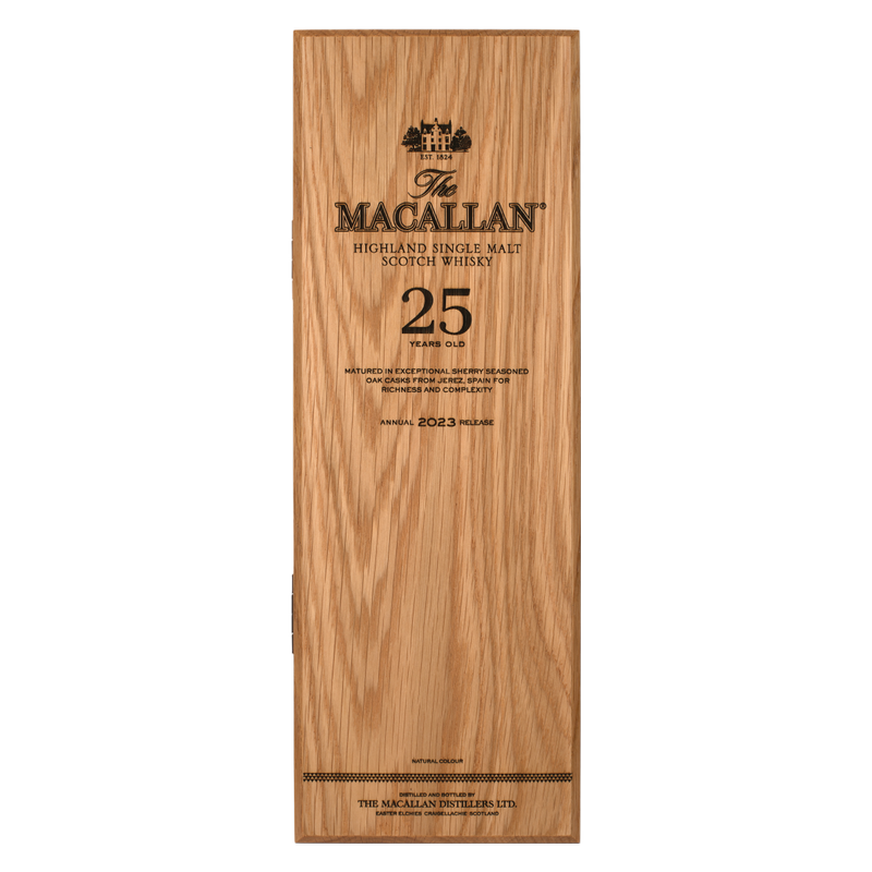 The Macallan 25 Years Old Sherry Oak Highland Single Malt Scotch The Macallan 25 Years Old Sherry Oak Highland Single Malt Scotch