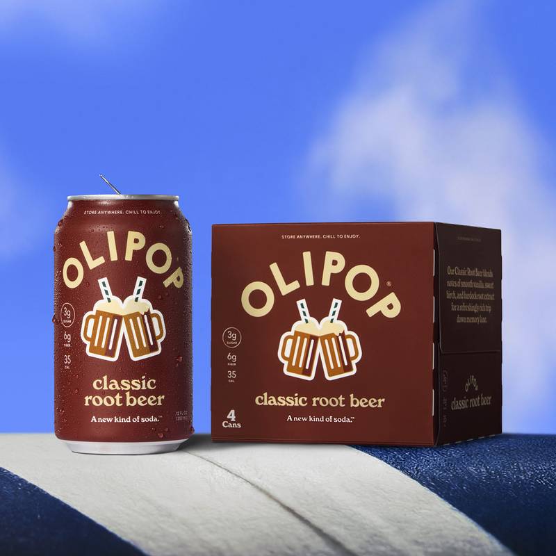 Olipop Classic Root Beer 4pk 12oz Can - XL Shelf Stable
