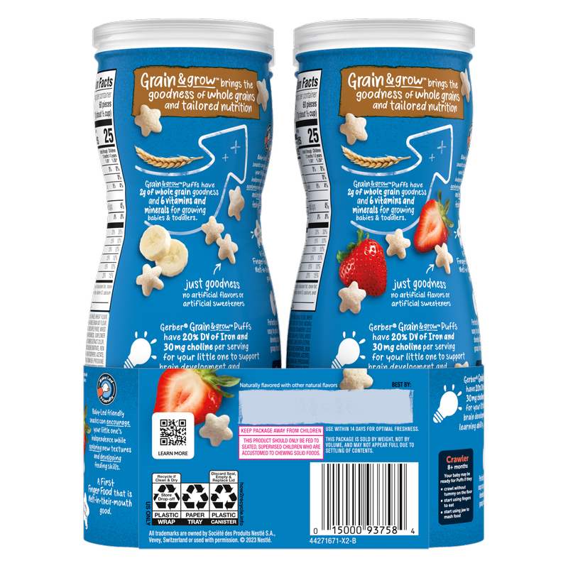 Gerber Baby Puffs 4ct Variety Pack