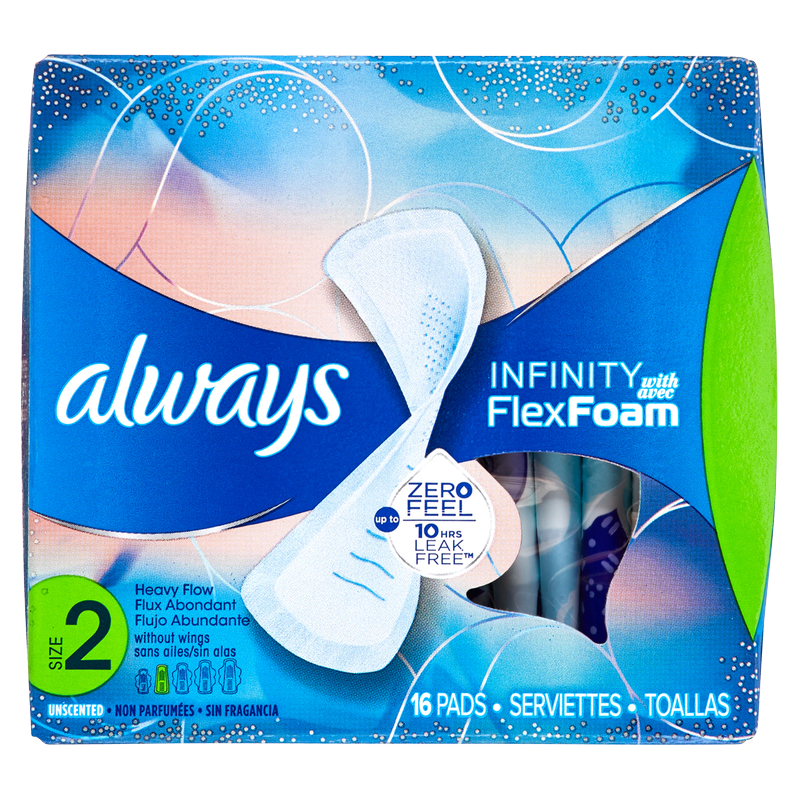 Always Heavy Absorbency Pads Size 2 16ct