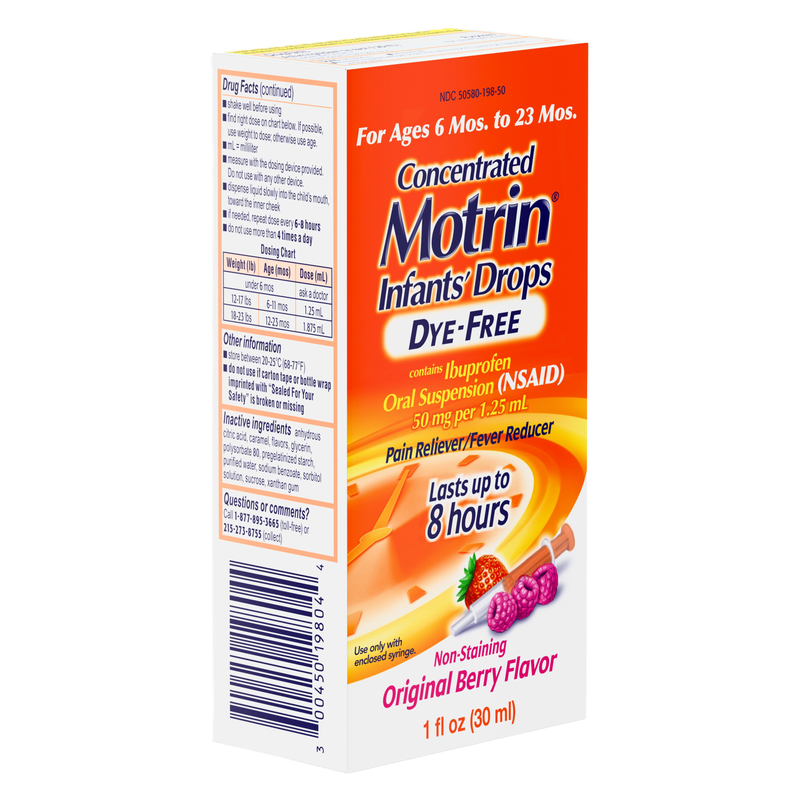 Infant Motrin Concentrated Liquid Medicine Drops, 1oz