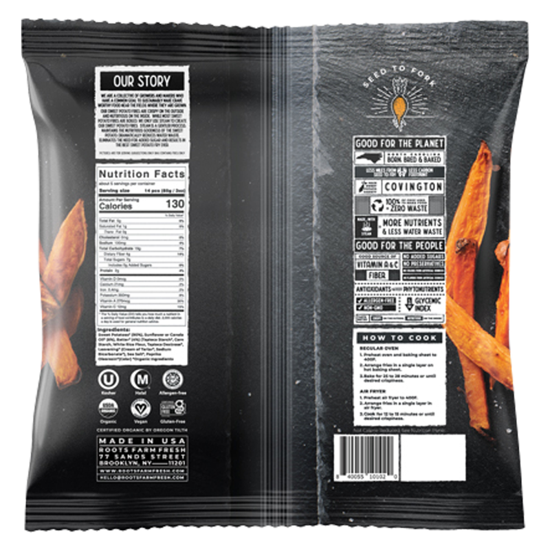 Roots Farm Fresh Organic Sweet Potato Fries 15oz