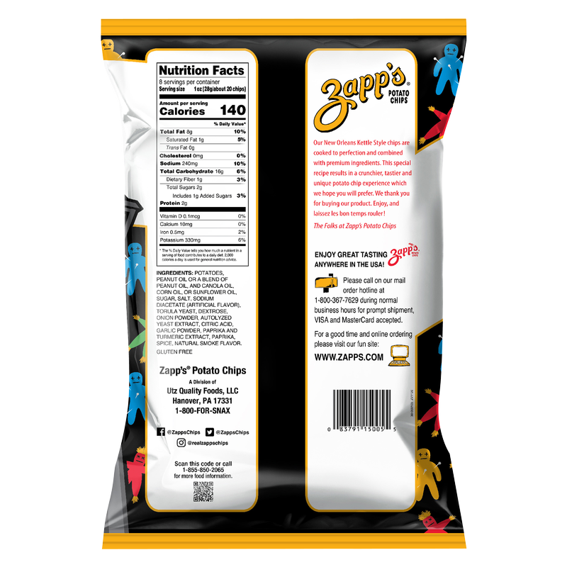 Zapp's Voodoo Kettle Potato Chips 8oz
