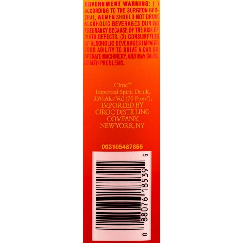 Ciroc Summer Citrus Vodka 750ml (70 Proof)