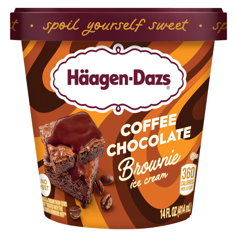 Haagen-Dazs Coffee Chocolate Brownie Ice Cream Pint 14oz
