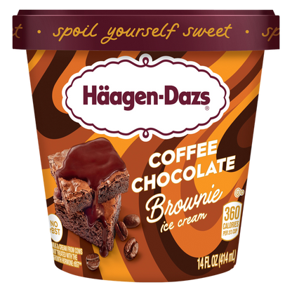 Haagen-Dazs Coffee Chocolate Brownie Ice Cream Pint 14oz