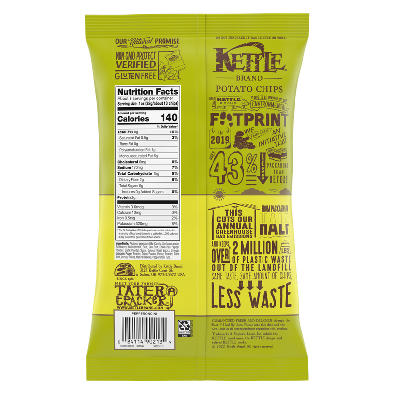 KETTLE CHIPS PEPPERONCINI 7.5OZ
