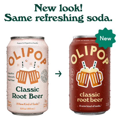Olipop Classic Root Beer 4pk 12oz Can - XL Shelf Stable