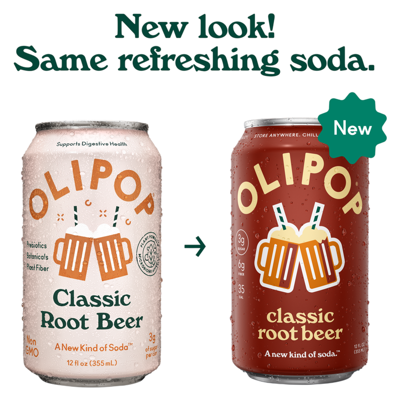 Olipop Classic Root Beer 12oz Can Shelf Stable