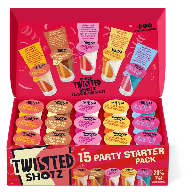 Twisted Shotz Party Starter 15pk 25ml Shotz