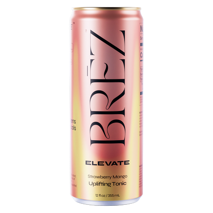 BREZ Elevate Strawberry Mango Uplifting Tonic 4pk 12oz Can