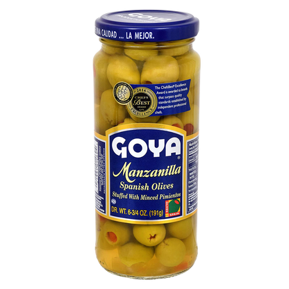 Goya Manzanilla Spanish Olives Stuffed With Minced Pimientos 6.75oz