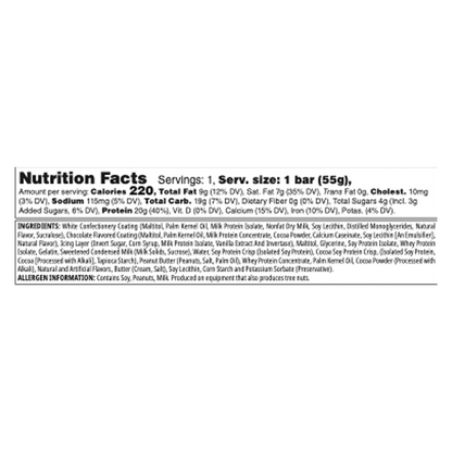 Myprotein Cookies and Cream Layered Single Bar 2.33oz
