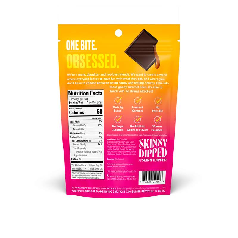 SkinnyDipped Salted Caramel Bites, 3.17oz