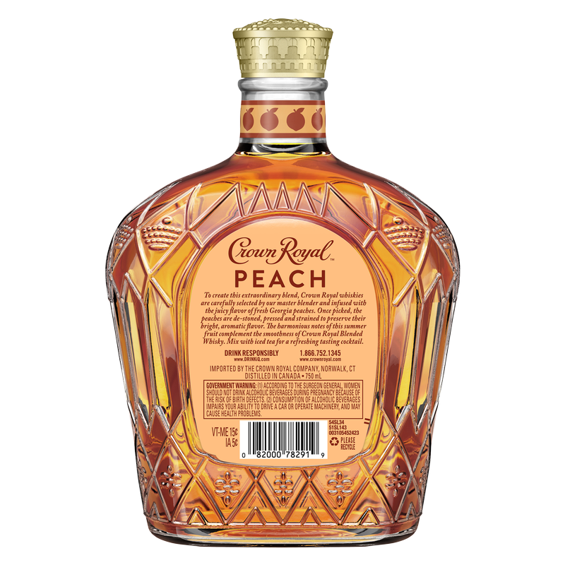 Crown Royal Peach Whisky 750ml 70 Proof Bevmo