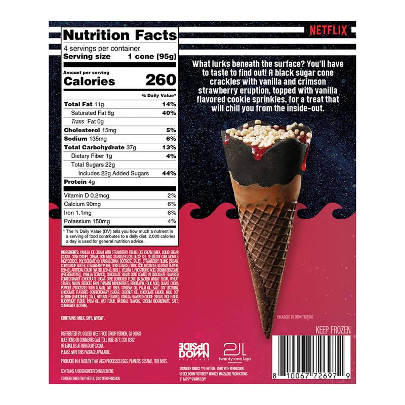 Stranger Things The Void Ice Cream Cone 4ct