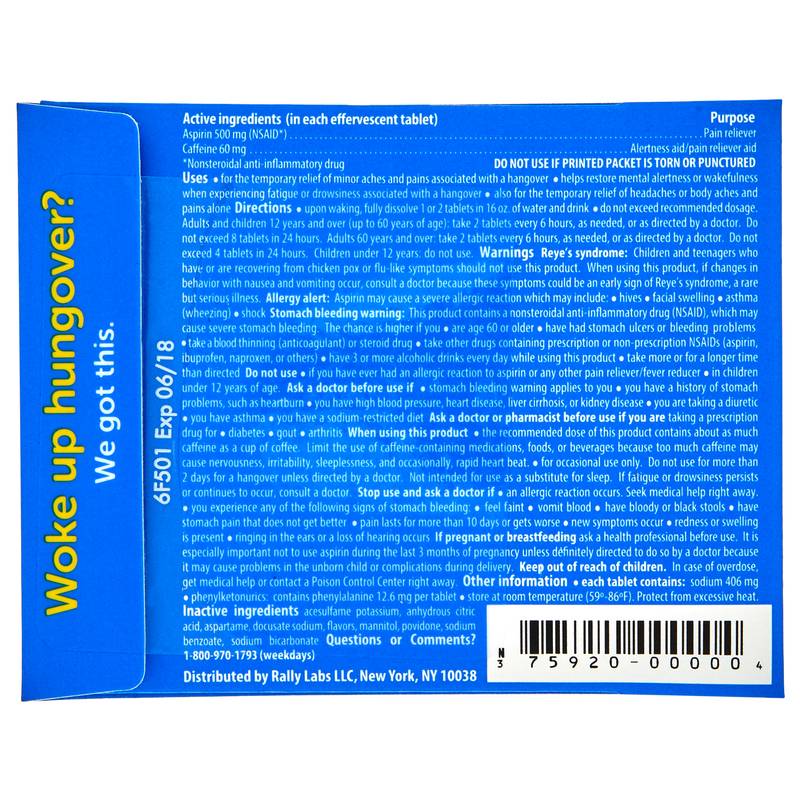 Blowfish for Hangovers Lemon Flavor 2ct