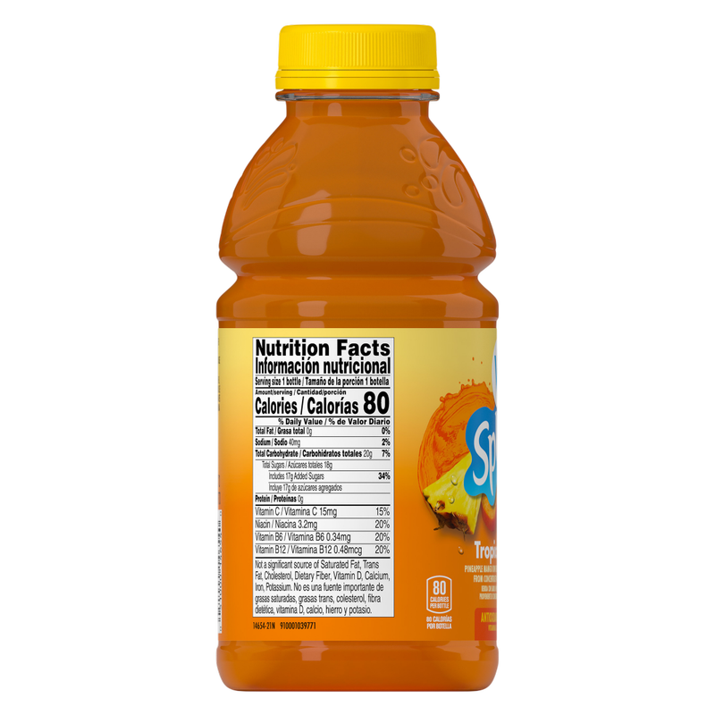 V8 Splash Tropical Blend Juice 16oz Btl