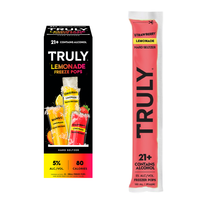 TRULY Hard Seltzer Lemonade Iced Pops 12pk 100ml Sleeve 5.0% ABV