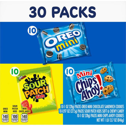 Nabisco Cookies & Candy Variety Pack, 30 Ct
