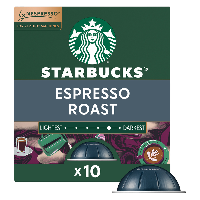 Nespresso Starbucks Vertuo Espresso Roast 10ct 1.35oz Capsules