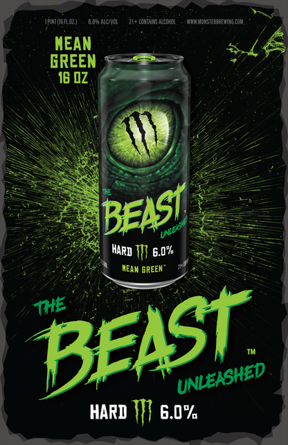 Beast Unleashed Mean Green 24oz Can