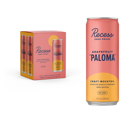 Recess Grapefruit Paloma Mocktail 4pk 12oz Can