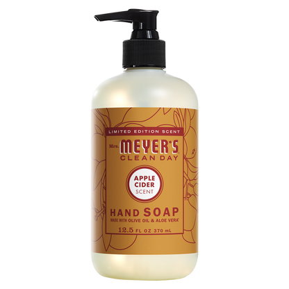 Mrs. Meyer's Clean Day Liquid Hand Soap, Apple Cider Scent, 12.5 Ounce Bottle