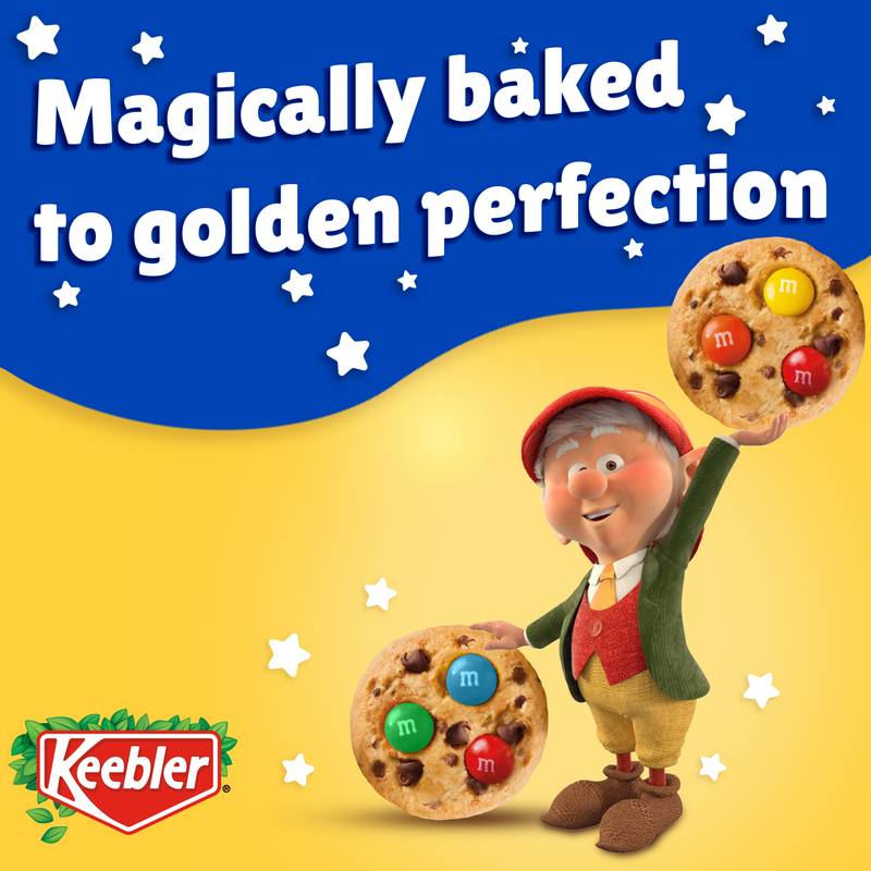 Keebler Chips Deluxe Cookies Made with M&M’s, Chocolate Chip Cookies Made with M&M’s, Family Size, 14.6 oz