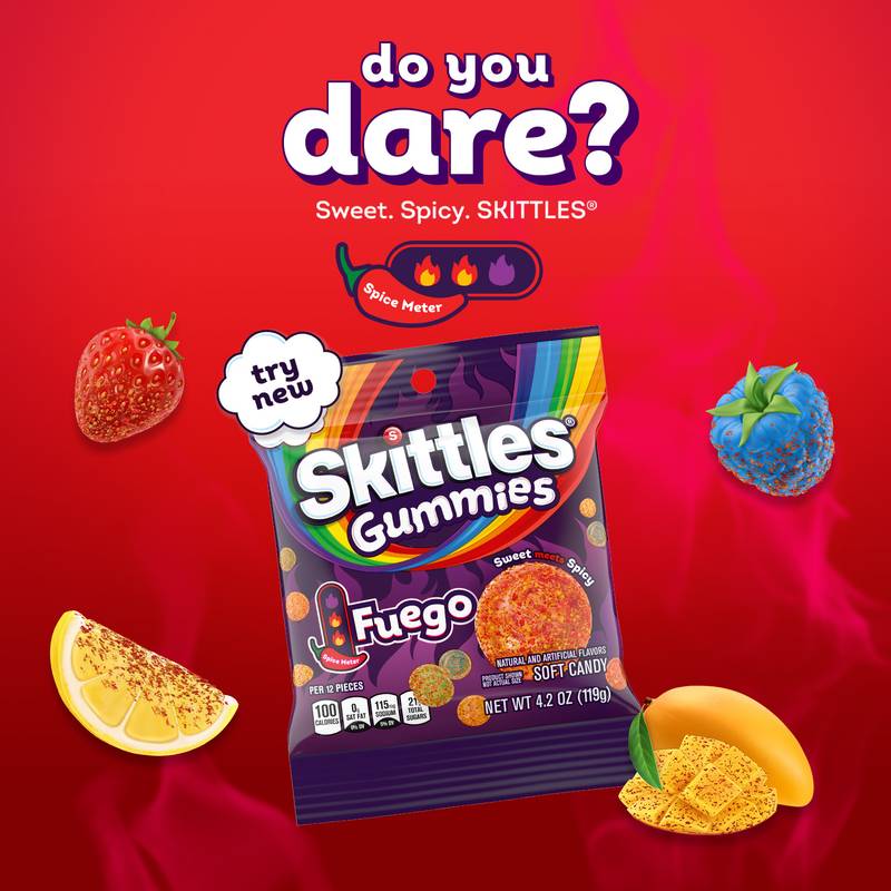 Skittles Gummies Fuego Sample 4.2oz