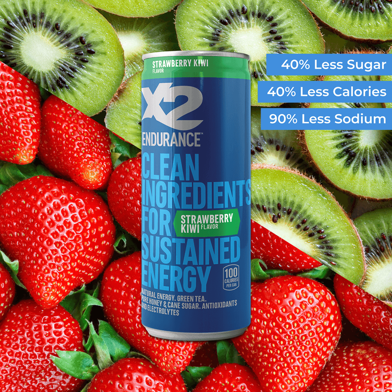 X2 Strawberry Kiwi Clean Energy Drink 12oz - X2 Endurance RTD's X2 Strawberry Kiwi Clean Energy Drink 12oz - X2 Endurance RTD's