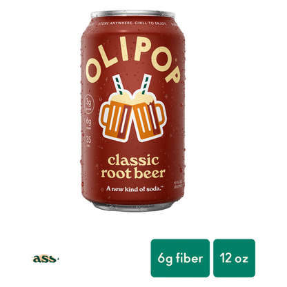 Olipop Classic Root Beer 12oz Can Shelf Stable